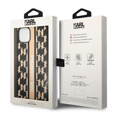8. Karl Lagerfeld KLHCP14MPGKLSKW iPhone 14 Plus 6,7" Hardcase braun / braun Monogram Stripe