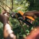 2. Fiskars Plus PowerLever Amboss Gartenschere Schwarz, Orange
