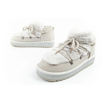 17. D.Franklin Damen Winter Schneestiefel, modisches Fellfutter, grau