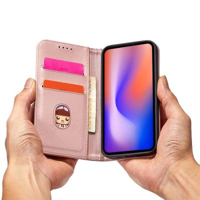13. Magnetkartenhülle für iPhone 12 Pro Max Tasche Kartenetui Kartenhalter Pink