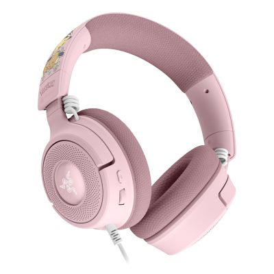 Razer Kraken V4 X – Pikachu & Eevee Edition Kabelgebundenes Gaming-Headset mit Kopfbügel, USB Typ-C / USB Typ-A, Pink