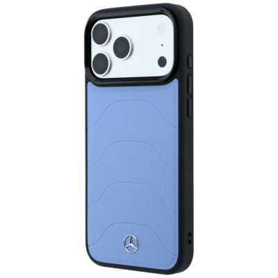 2. Mercedes Leder-Mesh-Hülle mit Bow Line MagSafe für iPhone 18 Pro / 17 Pro – Blau