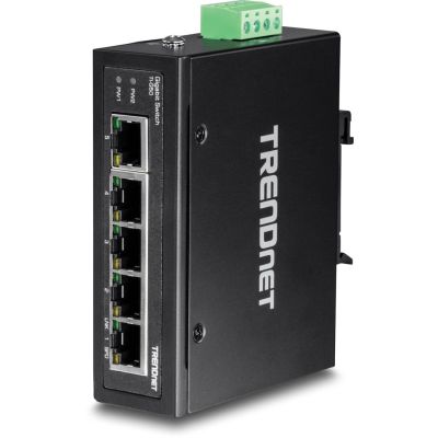 5. TRENDnet Industrie Switch 5 Port Gbit IP30 DIN-Schiene Metall