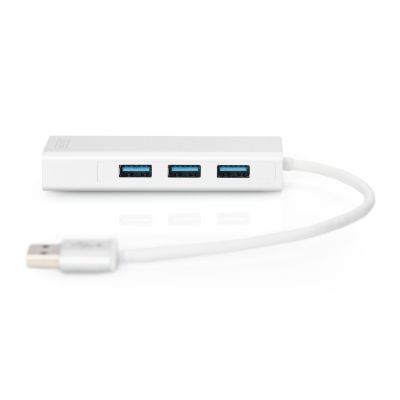 7. USB-3.0-SuperSpeed-Hub mit 3 Ports und Gigabit-LAN-Adapter, Aluminium
