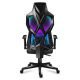 5. Huzaro Combat 6.2 Schwarzer RGB-Gaming-Stuhl