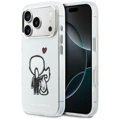 Karl Lagerfeld Karl & Choupette MagSafe Back Case für iPhone 17 Pro Max – Transparent