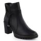 Schwarze Leder-Stiefeletten mit Blockabsatz Rieker Y2567-00