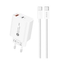 A6MaxL 20W USB-A USB-C Wandladegerät mit USB-C - USB-C 1m Kabel - weiß