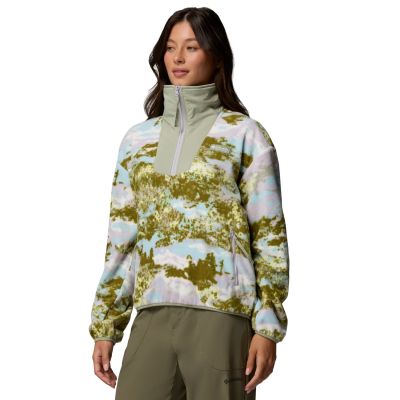 2. Columbia Sequoia Grove bedrucktes Fleece-Oberteil mit halbem Reißverschluss 2136204775 Mehrfarbig L