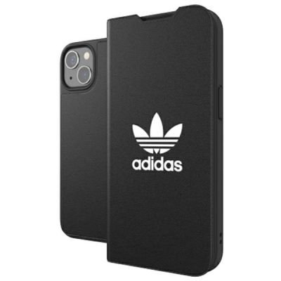 8. Adidas OR Booklet Case BASIC für iPhone 13 - Schwarz und Weiß