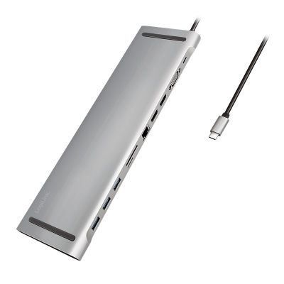 LogiLink UA0373 – Kabelgebunden – USB 3.2 Gen 1 (3.1 Gen 1) Typ-C – 100 W – 3,5 mm – 10.100.1000 Mbit/s – Aluminium