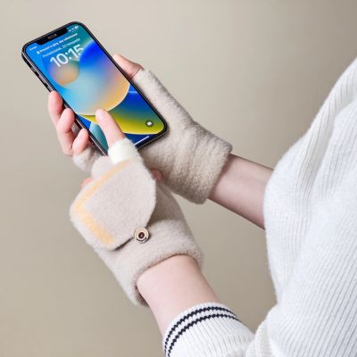 8. Winter-Handyhandschuhe für Damen/Kinder – weiß