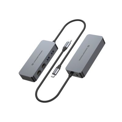 3. Conceptronic ABBY24G Dockingstation, kabelgebunden, USB 3.2 Gen 1 (3.1 Gen 1), Typ-C, Grau