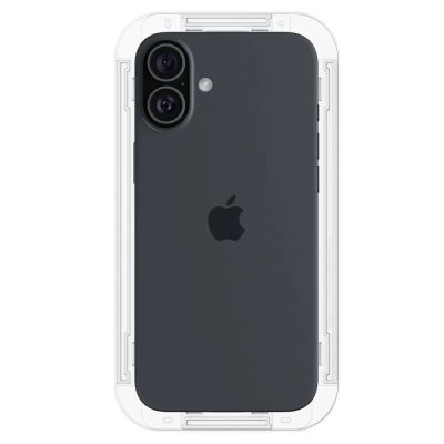 7. Spigen Glas.tR EzFit Privacy gehärtetes Glas für iPhone 15/16 mit Adapter (2 Stück)