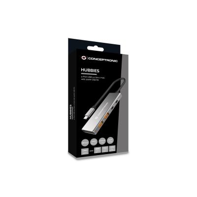 9. Conceptronic HUBBIES15G USB 3.2 Gen 2 (3.1 Gen 2) Typ-C Hubs und Hubs 10000 Mbit/s Grau