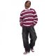 4. Karl Kani Sweatshirt, College-Streifen, kastenförmiges Rugby-Shirt PD00016483