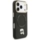 4. Karl Lagerfeld MagSafe Hülle mit großem Riemen und Karl-Metalllogo für iPhone 17 Pro – Schwarz