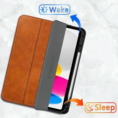 6. Tech-Protect Fleece-Hülle für iPad 10,9" (10/2022) und 11" (11/2025) – Braun
