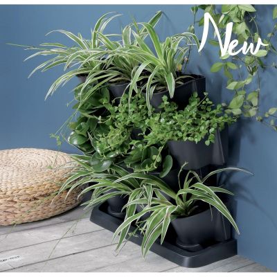 6. Vertikales Gartenblumenbeet, stehend, Anthrazit