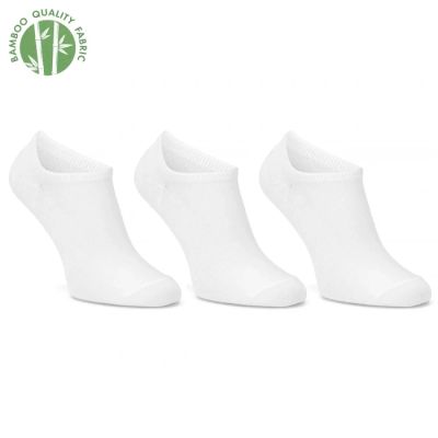 Filippo SD-SO02 Damen-Kurzsocken aus Bambus, weiß