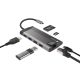 5. NATEC MULTIPORT-ADAPTER FOWLER PLUS USB-C->USB 3.0 3X, HDMI 4K, USB-C PD, RJ45, MICRO SD NMP-1690