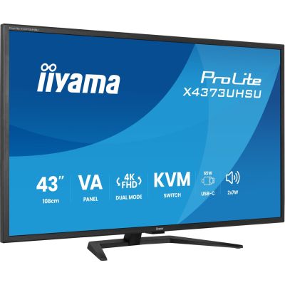 3. iiyama ProLite X4373UHSU-B2 Computermonitor 108 cm (42,5") 3840 x 2160 px 4K Ultra HD LED Schwarz