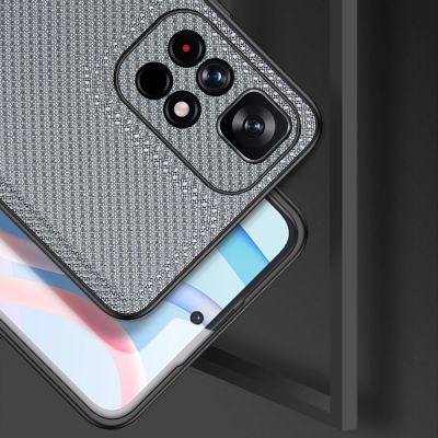 4. Dux Ducis Fino Hülle mit Nylonmaterial für Poco M4 Pro 5G blau