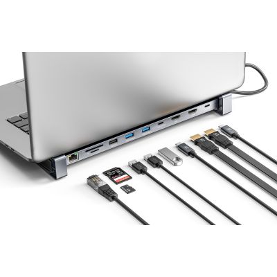 3. Manhattan 190398 Kabelgebundene Dockingstation USB 3.2 Gen 1 (3.1 Gen 1) Typ-C Grau