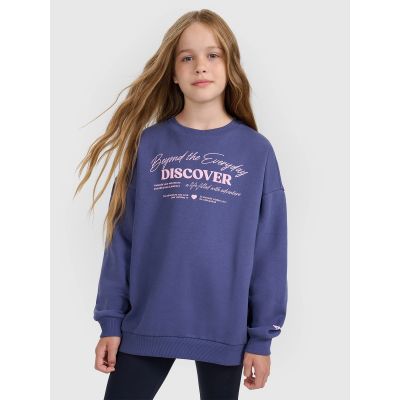 Oversized Sweatshirt ohne Kapuze für Mädchen 4F 4FJRAW25TSWSF2428-33S