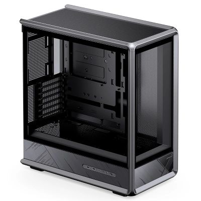 16. Jonsbo D401 PC- , Midi-Tower, ATX, gehärtetes Glas - schwarz