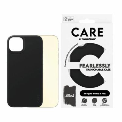 CARE by PanzerGlass Fearless Fashion Case für iPhone 15 Plus – Schwarz