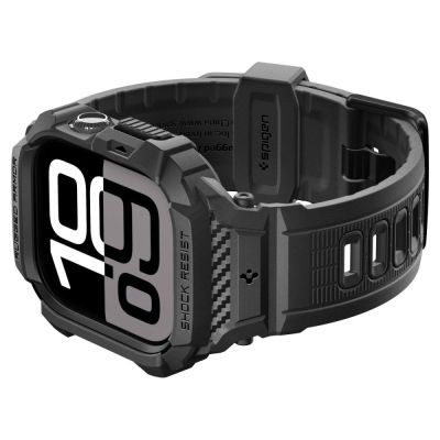10. Spigen Rugged Armor Pro Armband für Apple Watch 42 mm – Schwarz