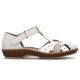 2. Rieker M1655-61 bequeme Damensandalen mit Klettverschluss und geschlossener Zehenpartie in Beige