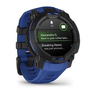 46. GARMIN Instinct 3 AMOLED 45mm Schwarz/Blitzblau Smartwatch