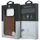 8. Mercedes Leder-Holzoptik- und Curve MagSafe-Hülle für iPhone 17 Pro Max – Braun