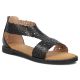 Schwarze Damen-Sandalen mit Lochmuster, Filippo DS7889
