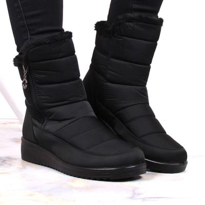 8. NEWS W EVE377A schwarze isolierte Schneestiefel mit Reißverschluss