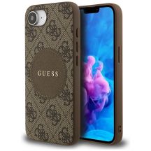 Guess 4G Circle Classic Logo MagSafe iPhone 16e Hülle - Braun