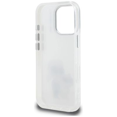7. Karl Lagerfeld IML Aquarelle Karl & Choupette & Logo iPhone 16 Pro Hülle - Weiß