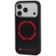 3. Audi RSQ Carbonfaser Sport Red Circle MagSafe Hülle für iPhone 18 Pro / 17 Pro - Schwarz
