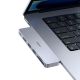 4. Baseus UltraJoy Series 6-in-1 USB-C 40Gb/s USB 3.0 HDMI 4K USB-Hub mit SD- und MicroSD-Kartenleser – Grau