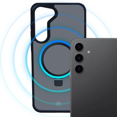 5. 3mk Smoke Case Mag&Stand Hülle für Samsung Galaxy S24+ - schwarz