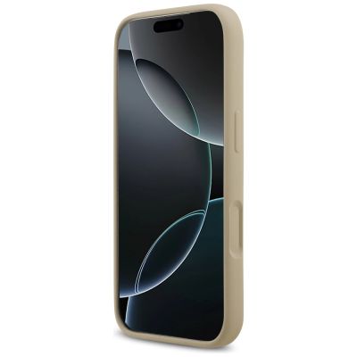 5. Karl Lagerfeld Silikonhülle mit Karl-Skizze und Logo (MagSafe) für iPhone 17 Pro – Braun
