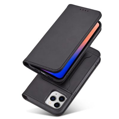3. Magnetkartenhülle für iPhone 12 Pro Tasche Kartenetui Kartenhalter Schwarz