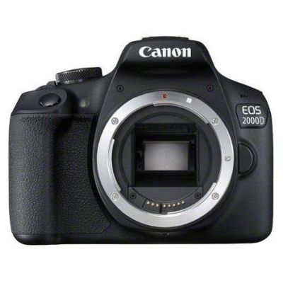 2. Canon EOS 2000D + EF-S 18-55mm f/3.5-5.6 III DSLR-Kit (24,1 MP CMOS, 6000 x 4000 px, Schwarz)