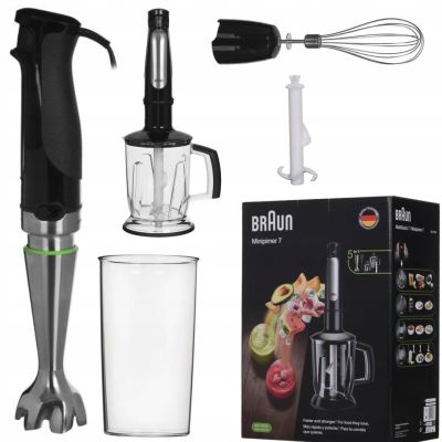 12. Braun MultiQuick 7 MQ 7045X 1,25 l Stabmixer 1000 W Schwarz, Edelstahl