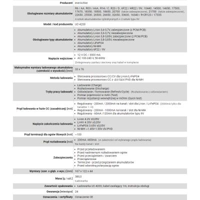 2. EVERACTIVE LADEGERÄT FÜR LI-ION- UND NI-MH-ZYLINDERAKKOPEN UC4200