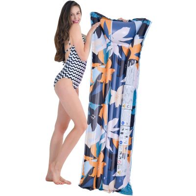 4. Aufblasbare Matratze Blumen 174x59x18cm 33258 Blau