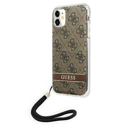2. Guess GUOHCN61H4STW iPhone 11 Braun/Braun Hardcase 4G Print Strap