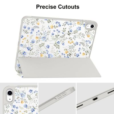6. Tech-Protect SC Pen Case für iPad 10,9" 2022 (10. Gen.) / 11" 2025 (11. Gen.) – Gänseblümchen mit Blättern